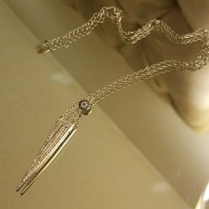 Sterling Silver Rhinestone Necklace